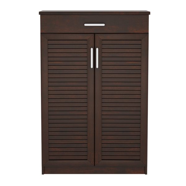 123 000200 2 Shoe cabinet Sante pakoworld 20 pairs antique walnut 80x37x123cmIndoor furniture > Shoe storage cabinet & cupboards