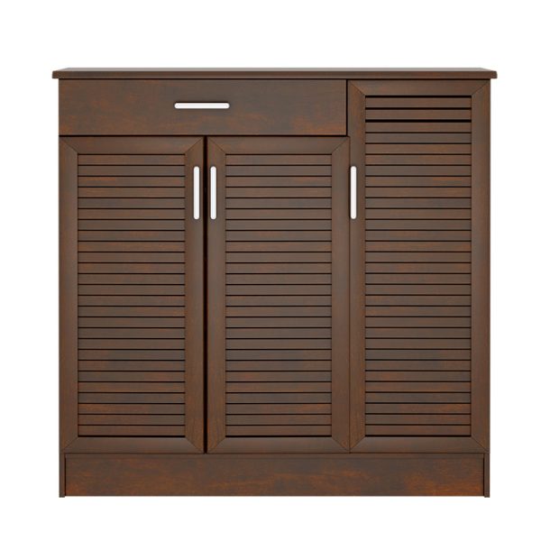 123 000201 2 Shoe cabinet Sante pakoworld 30 pairs walnut 120x37x123cmIndoor furniture > Shoe storage cabinet & cupboards