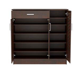123 000201 3 Shoe cabinet Sante pakoworld 30 pairs walnut 120x37x123cmIndoor furniture > Shoe storage cabinet & cupboards
