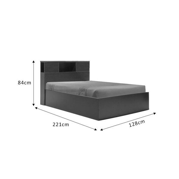 123 000205 2 2 Bed Olympus pakoworld in wenge color 120x200cmIndoor furniture > Beds