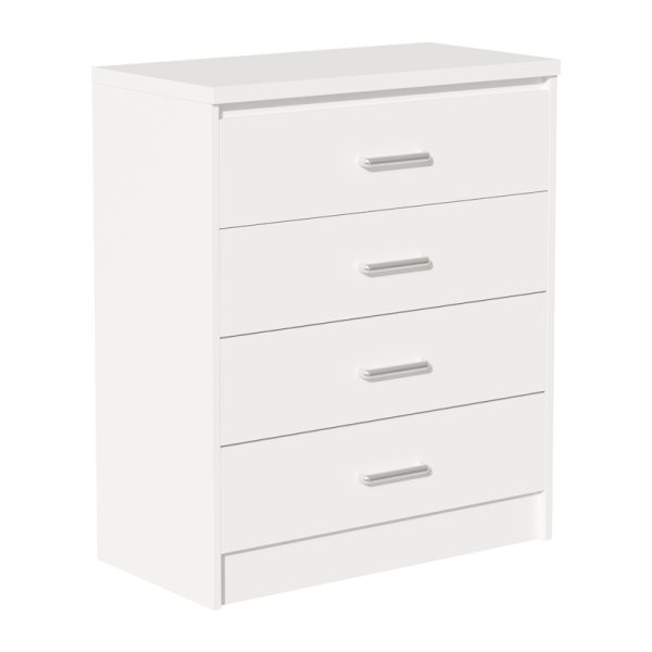 123 000209 11 Chest f 4 drawers Olympus pakoworld in white colour 80x40x95Indoor furniture > Drawers-consoles