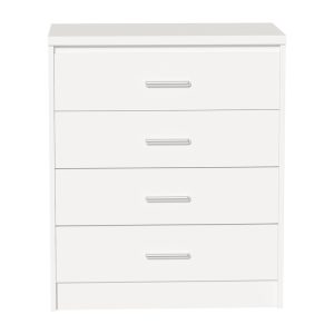 123 000209 2 9 Chest f 4 drawers Olympus pakoworld in white colour 80x40x95Indoor furniture > Drawers-consoles