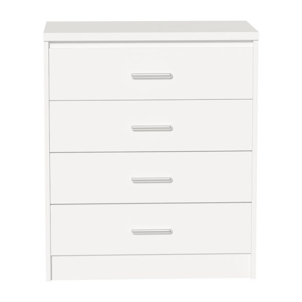 123 000209 2 9 Chest f 4 drawers Olympus pakoworld in white colour 80x40x95Indoor furniture > Drawers-consoles