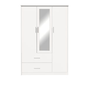 123 000211 2 2 Wardrobe Olympus pakoworld with 3 doors and drawers+mirror in white colour 120x57x183Indoor furniture > Wardrobes