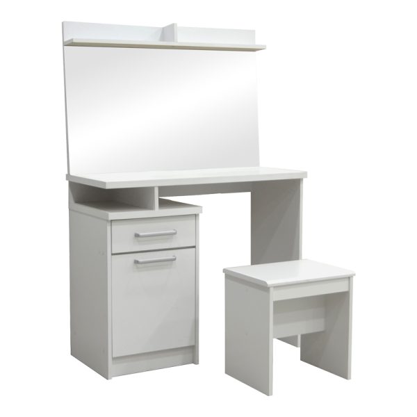 123 000213 1 Dressing table with mirror Olympus pakoworld in white colour 90.5x39.5x75cmIndoor furniture > Drawers-consoles