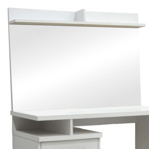 123 000213 2 1 Dressing table with mirror Olympus pakoworld in white colour 90.5x39.5x75cmIndoor furniture > Drawers-consoles
