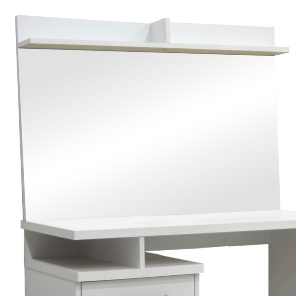 123 000213 2 1 Dressing table with mirror Olympus pakoworld in white colour 90.5x39.5x75cmIndoor furniture > Drawers-consoles