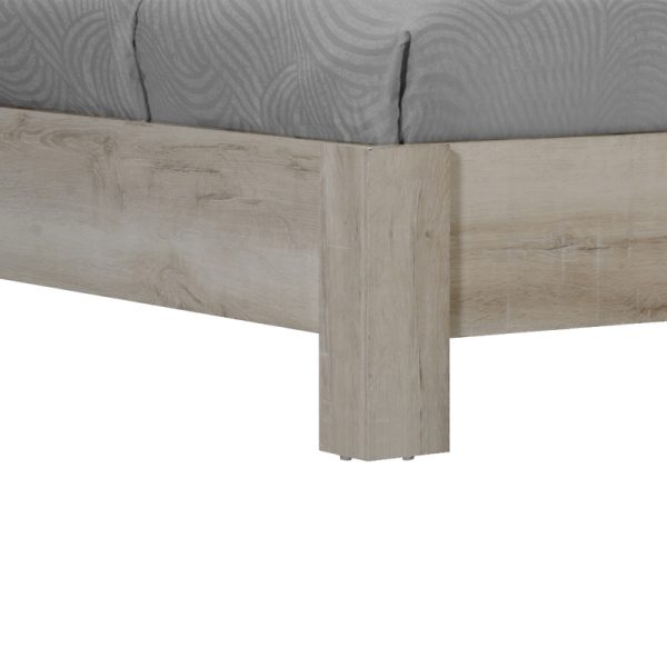 123 000215 2 6 OLYMPUS pakoworld double bed in castilo oak color 140x200cmIndoor furniture > Beds