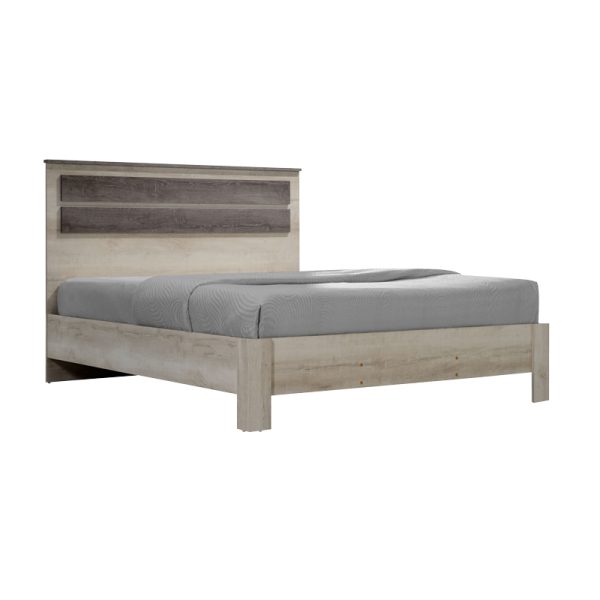 123 000215 8 OLYMPUS pakoworld double bed in castilo oak color 140x200cmIndoor furniture > Beds