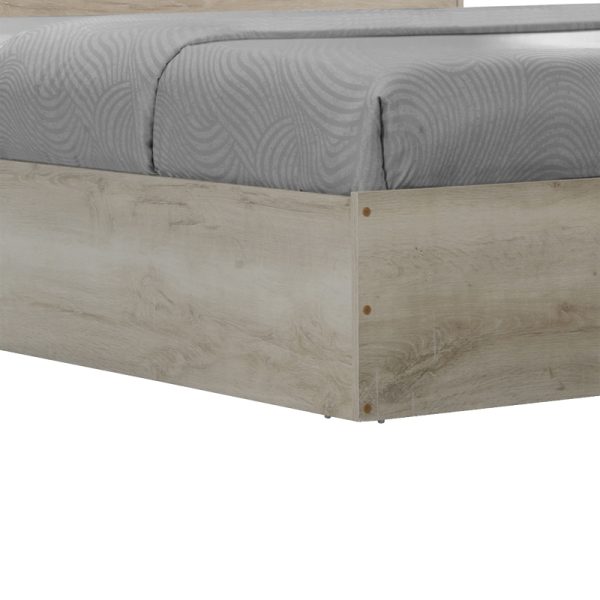 123 000216 2 OLYMPUS pakoworld double bed in castilo oak color 140x200cmIndoor furniture > Beds