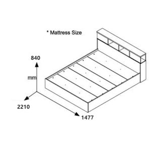 123 000217 4 OLYMPUS pakoworld double bed in wenge color 140x200cmIndoor furniture > Beds