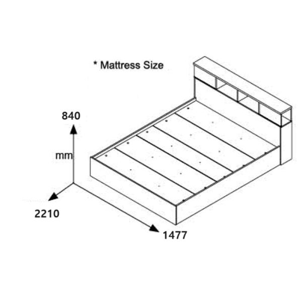 123 000217 4 OLYMPUS pakoworld double bed in wenge color 140x200cmIndoor furniture > Beds
