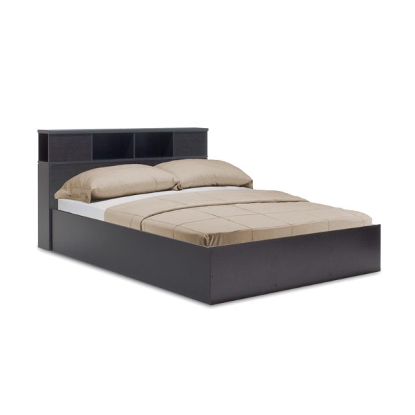 123 000217 OLYMPUS pakoworld double bed in wenge color 140x200cmIndoor furniture > Beds
