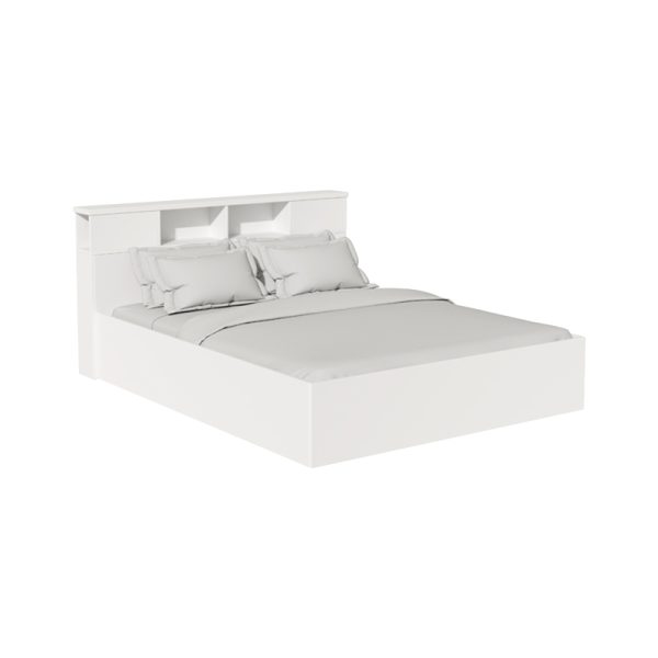 123 000218 10 OLYMPUS pakoworld double bed in white color 140x200cmIndoor furniture > Beds
