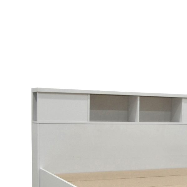 123 000218 2 8 OLYMPUS pakoworld double bed in white color 140x200cmIndoor furniture > Beds