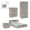123 000222 12 Student bedroom furniture package OLYMPUS A pakoworld set of 5 pieces in antique anthracite shadeStudent Offers