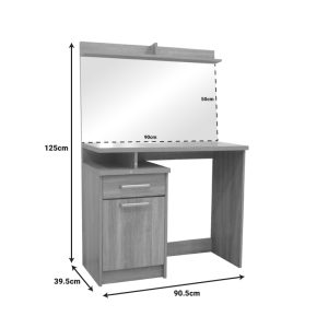 123 000234 4 6 Dressing table with mirror Olympus pakoworld in light oak colour 90.5x39.5x75cmIndoor furniture > Drawers-consoles
