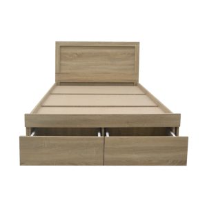 123 000236 4 9 Bed Olympus pakoworld with drawer in light oak 100x200cmIndoor furniture > Beds