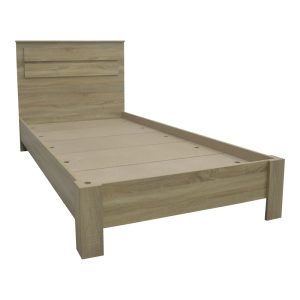 123 000239 2 6 Bed Olympus pakoworld in light oak colour 100x200Indoor furniture > Beds