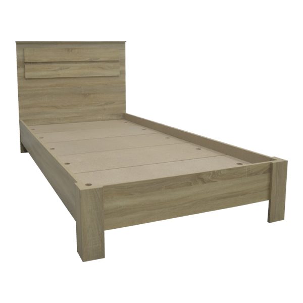 123 000239 2 6 Bed Olympus pakoworld in light oak colour 100x200Indoor furniture > Beds