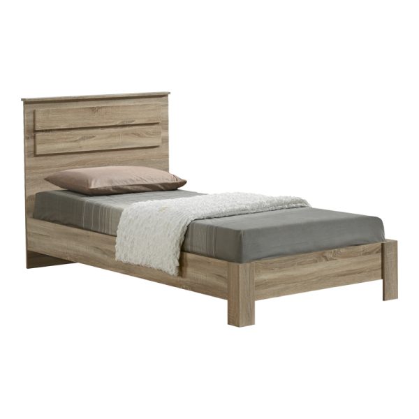 123 000239 8 Bed Olympus pakoworld in light oak colour 100x200Indoor furniture > Beds