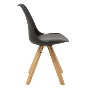 127 000010 2 3 Chair Caron pakoworld PP black-natural legIndoor furniture > Chairs