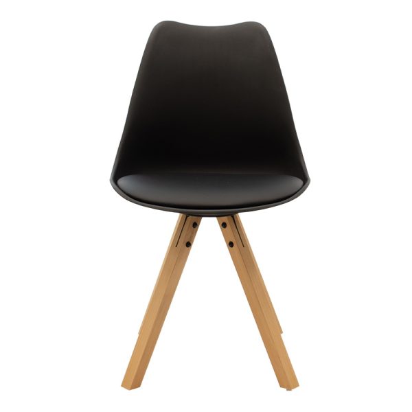 127 000010 3 3 Chair Caron pakoworld PP black-natural legIndoor furniture > Chairs