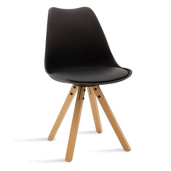 127 000010 6 Chair Caron pakoworld PP black-natural legIndoor furniture > Chairs