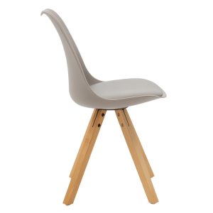 127 000011 2 3 Chair Caron pakoworld PP grey-natural legIndoor furniture > Chairs