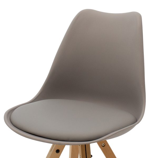 127 000011 4 3 Chair Caron pakoworld PP grey-natural legIndoor furniture > Chairs