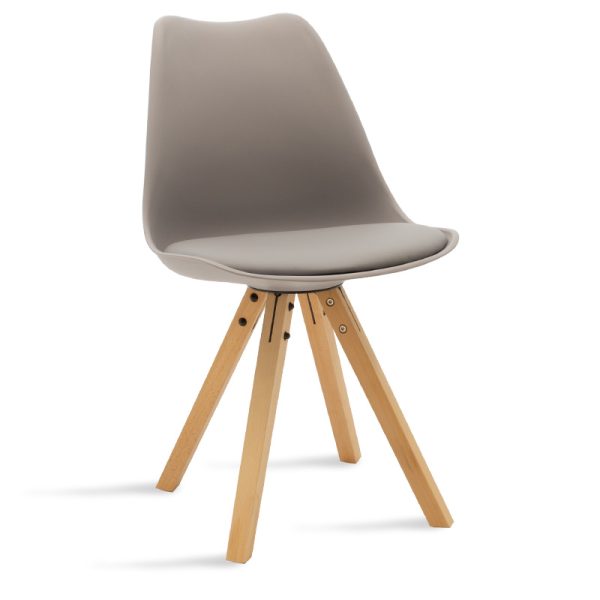 127 000011 6 Chair Caron pakoworld PP grey-natural legIndoor furniture > Chairs