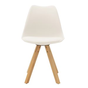 127 000012 3 4 Caron chair pakoworld PP white-natural legIndoor furniture > Chairs