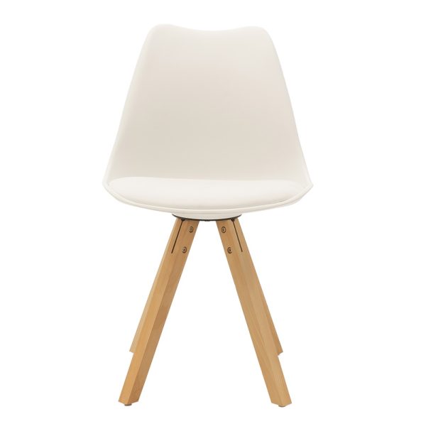 127 000012 3 4 Caron chair pakoworld PP white-natural legIndoor furniture > Chairs