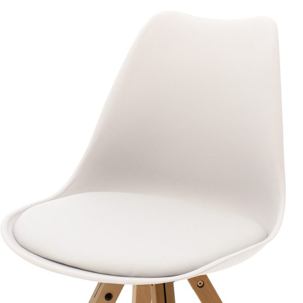 127 000012 4 4 Caron chair pakoworld PP white-natural legIndoor furniture > Chairs