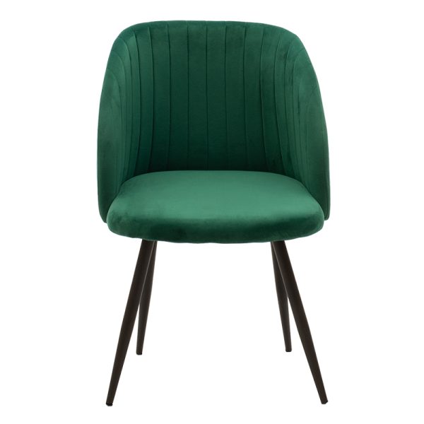 127 000056 3 3 Armchair Oasis pakoworld velvet dark green - black legsIndoor furniture > Armchairs
