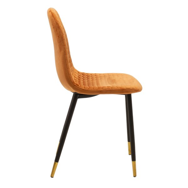 127 000063 2 2 Chair Sila pakoworld velvet tile-legs black-goldSPRING OFFERS