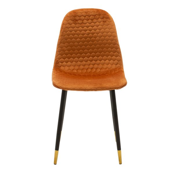127 000063 3 2 Chair Sila pakoworld velvet tile-legs black-goldSPRING OFFERS