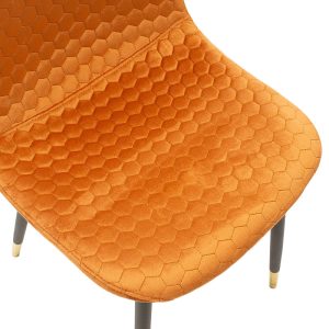 127 000063 4 2 Chair Sila pakoworld velvet tile-legs black-goldSPRING OFFERS