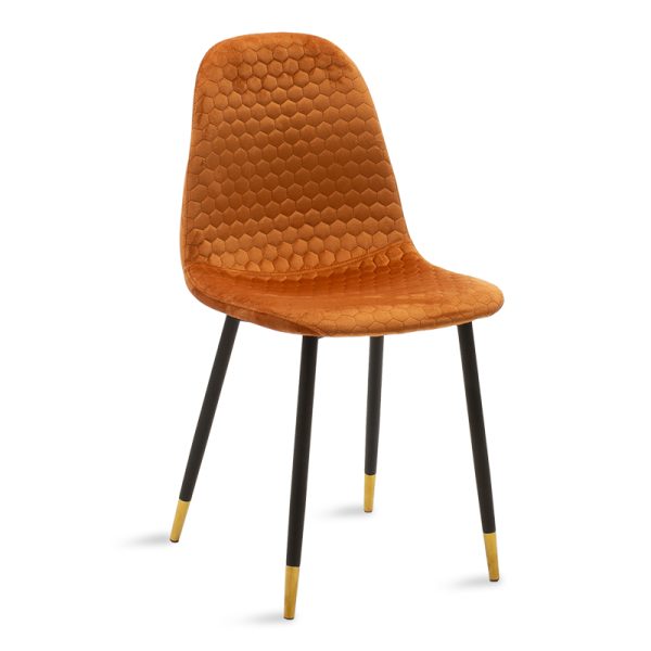 127 000063 5 Chair Sila pakoworld velvet tile-legs black-goldSPRING OFFERS