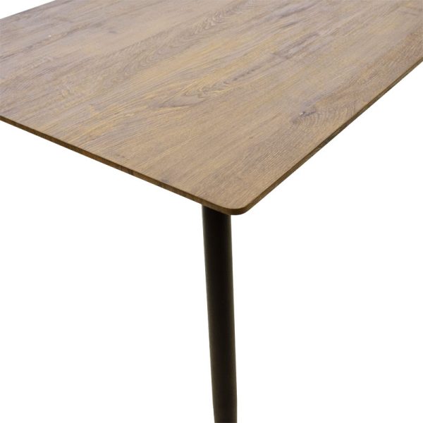 127 000084 2 9 Dining table Cuba pakoworld MDF color sonoma-black 120x70x76εκIndoor furniture > Dining Tables