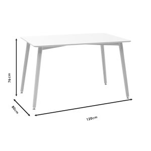 127 000084 3 9 Dining table Cuba pakoworld MDF color sonoma-black 120x70x76εκIndoor furniture > Dining Tables