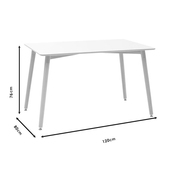 127 000084 3 9 Dining table Cuba pakoworld MDF color sonoma-black 120x70x76εκIndoor furniture > Dining Tables