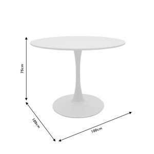 127 000085 3 5 Dining table Balou pakoworld MDF black D100x75cmIndoor furniture > Dining Tables