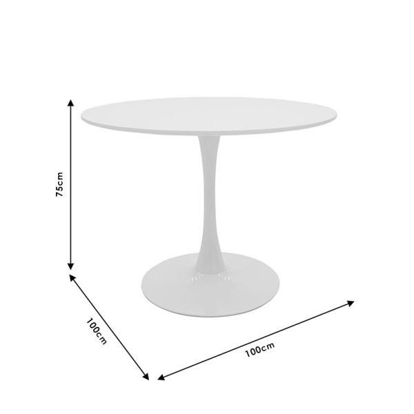 127 000085 3 5 Dining table Balou pakoworld MDF black D100x75cmIndoor furniture > Dining Tables