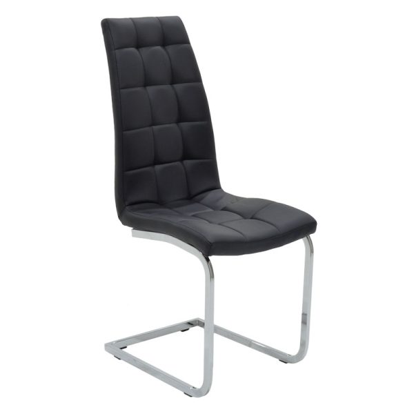 127 000106 11 Chair Darrell pakoworld pu black - metal chrome 42x49x106cmIndoor furniture > Chairs