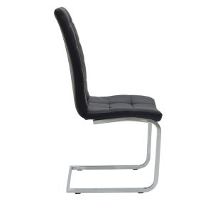 127 000106 2 8 Chair Darrell pakoworld pu black - metal chrome 42x49x106cmIndoor furniture > Chairs