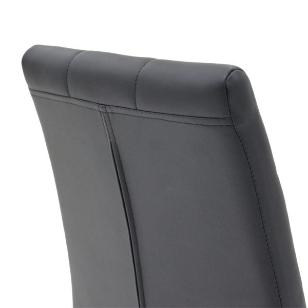 127 000106 4 8 Chair Darrell pakoworld pu black - metal chrome 42x49x106cmIndoor furniture > Chairs