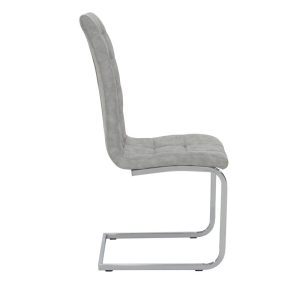 127 000108 2 5 Chair Darrell pakoworld antique gkey pu-metal chrome 42x49x106cmIndoor furniture > Chairs