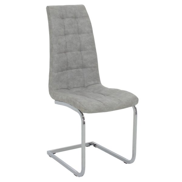 127 000108 8 Chair Darrell pakoworld antique gkey pu-metal chrome 42x49x106cmIndoor furniture > Chairs