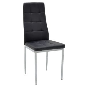 127 000109 17 Chair Cube pakoworld PU black-chrome legIndoor furniture > Chairs